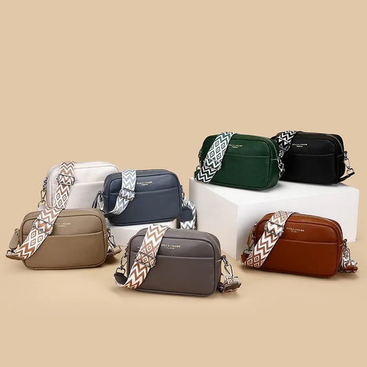 Genuine Leather Women S Bag Large Capacity Horizontal Style Simple Single-Shoulder Bag