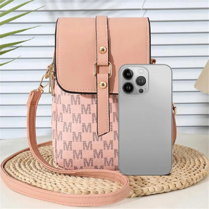 Monogram Mini Crossbody Bag – Flap Purse with Gold Hardware