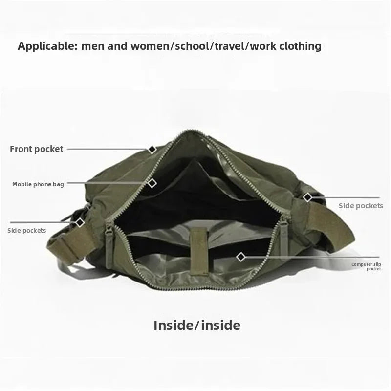 Men's Large Capacity Crossbody Messenger Bag with Laptop Pocket