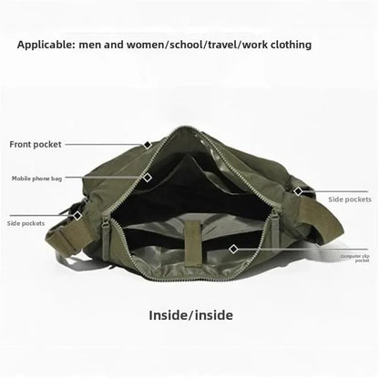 Men's Large Capacity Crossbody Messenger Bag with Laptop Pocket