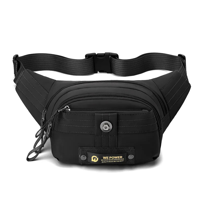 Sports Leisure Waist Bag Men Multi-Layer Multi-Zipper Lightweight Shoulder Crossbody Commuting Chest