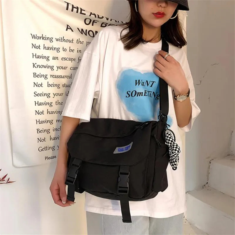 Japanese Casual Large Capacity Student Shoulder Bag Mailman Bag