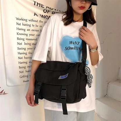 Japanese Casual Large Capacity Student Shoulder Bag Mailman Bag