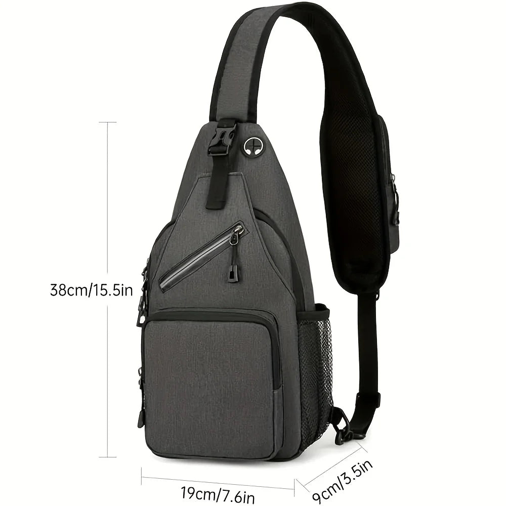 Waterproof Sling Bag for Men & Women – Large Capacity Chest Crossbody Pack
