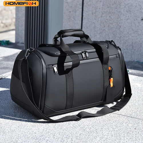 Homefish Large Capacity Travel Duffel Bag - Durable Oxford Cloth Spacious Stylish Overnight Sports
