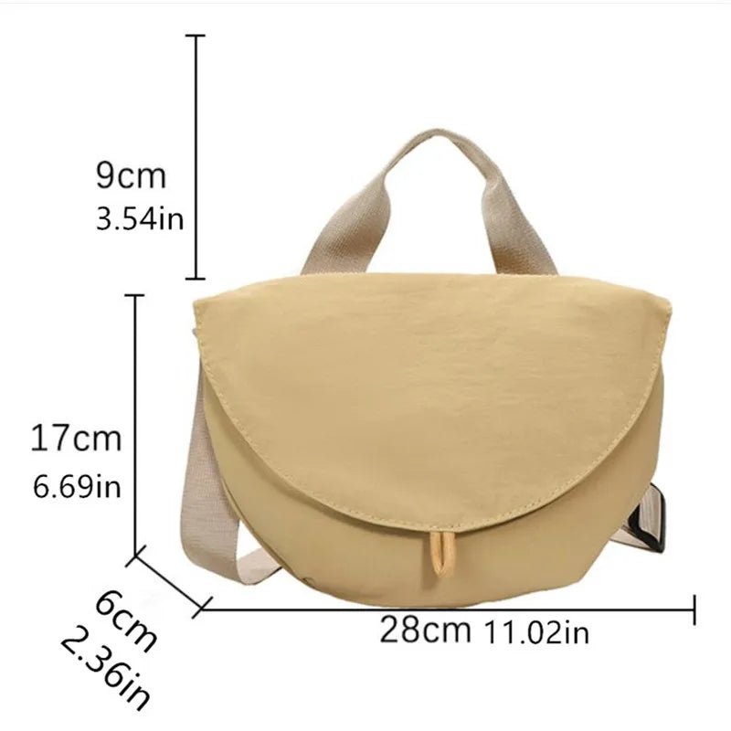Lightweight Women S Bag Stylish Canvas Cross Bags Nylon Tote Y2k Bag Solid Color Waterproof Shoulder