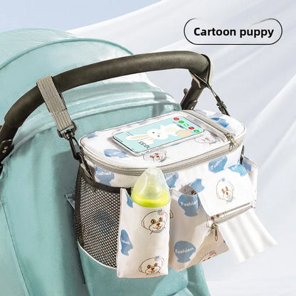 Stroller Organizer Bag with Clear Phone Pocket & Cup Holders