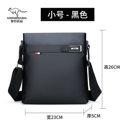 Top-Grain Cowhide Men S Single-Shoulder Crossbody Bag Large Capacity Crossbody Bag
