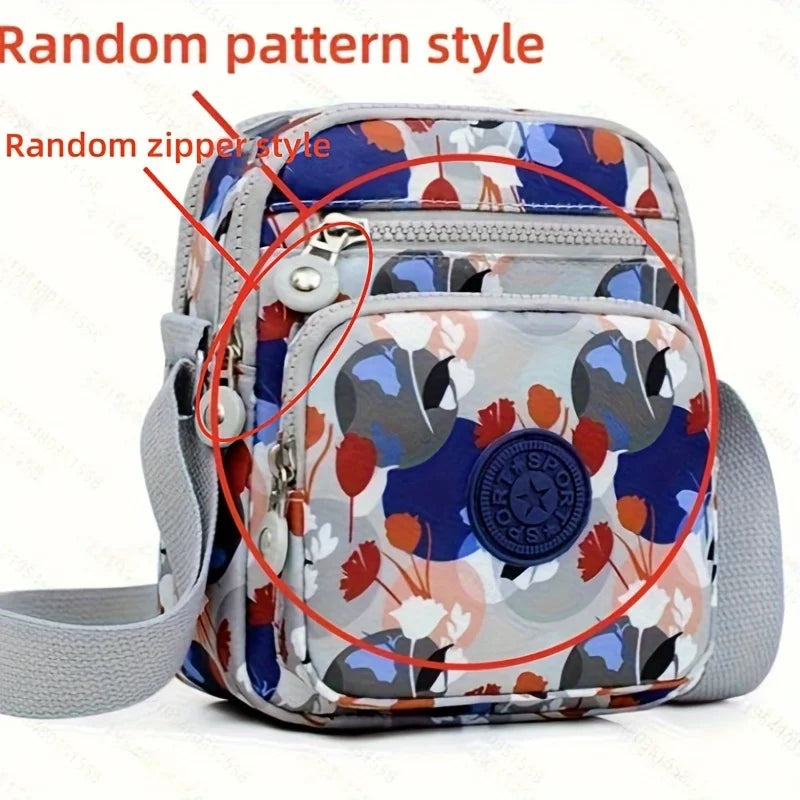 Oxford Cloth Crossbody Bag Women Multi-Pocket Messenger Bag