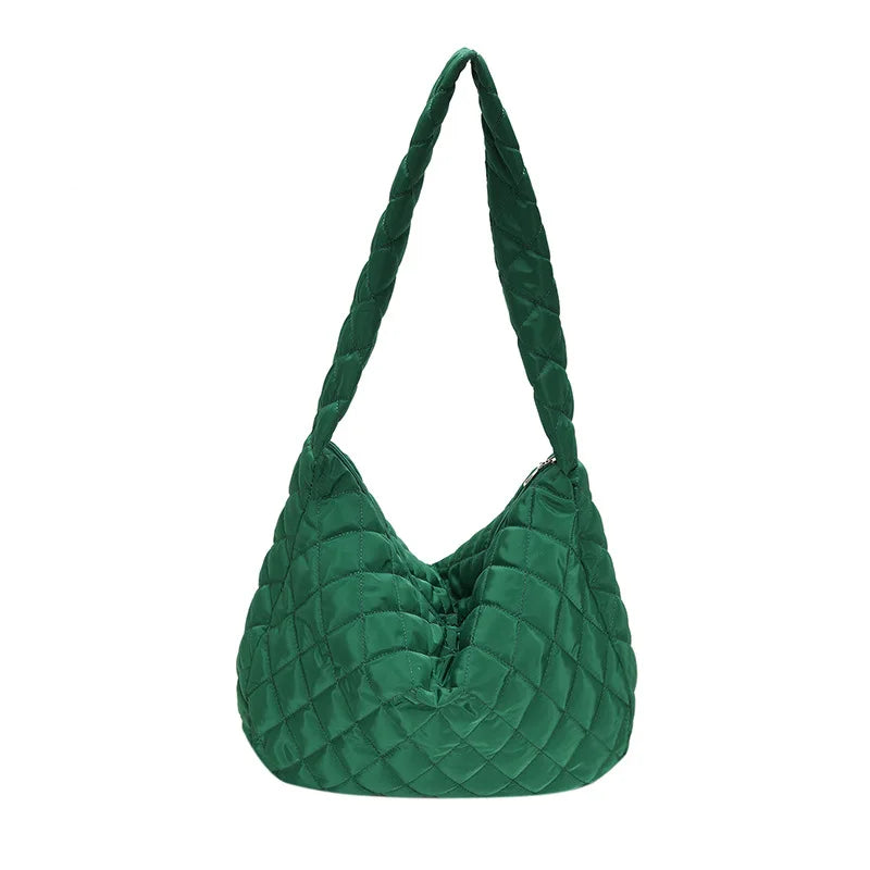 Quilted Hobo Bag – Slouchy Diamond Stitch Shoulder & Crossbody