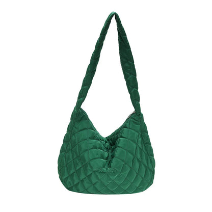 Quilted Hobo Bag – Slouchy Diamond Stitch Shoulder & Crossbody