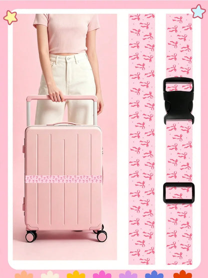 Lightweight Bag Strap Women Small Fresh Print Adjustable Luggage Strap Suitcase - Soft