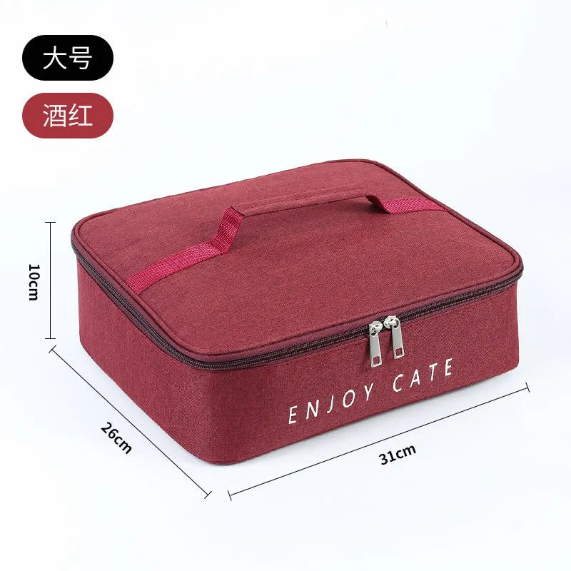 Cartoon Cute Lunch Box Bag Aluminum Foil Thickened Hand Carry Bento Student Canvas Insulated Rice