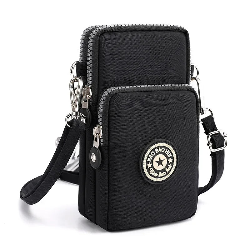 Women's Crossbody Phone Bag – Casual Nylon Shoulder Bag