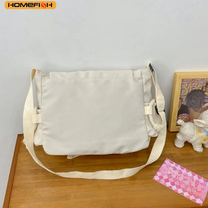 Homefish Men Women Universal Retro Crossbody Bag Casual Commute Messenger Shoulder Bag