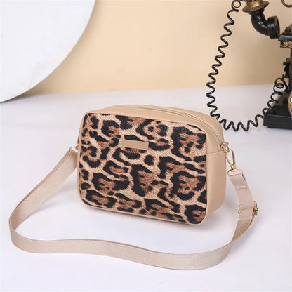 Leopard Print Crossbody Bag – Women's Casual Shoulder Bag