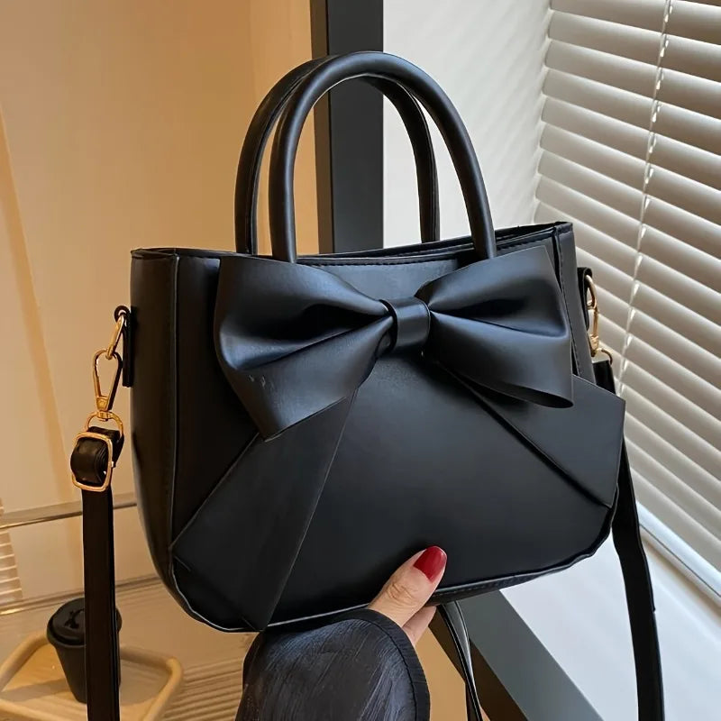 Bow Crossbody Bag – Elegant Handbag with Detachable Strap