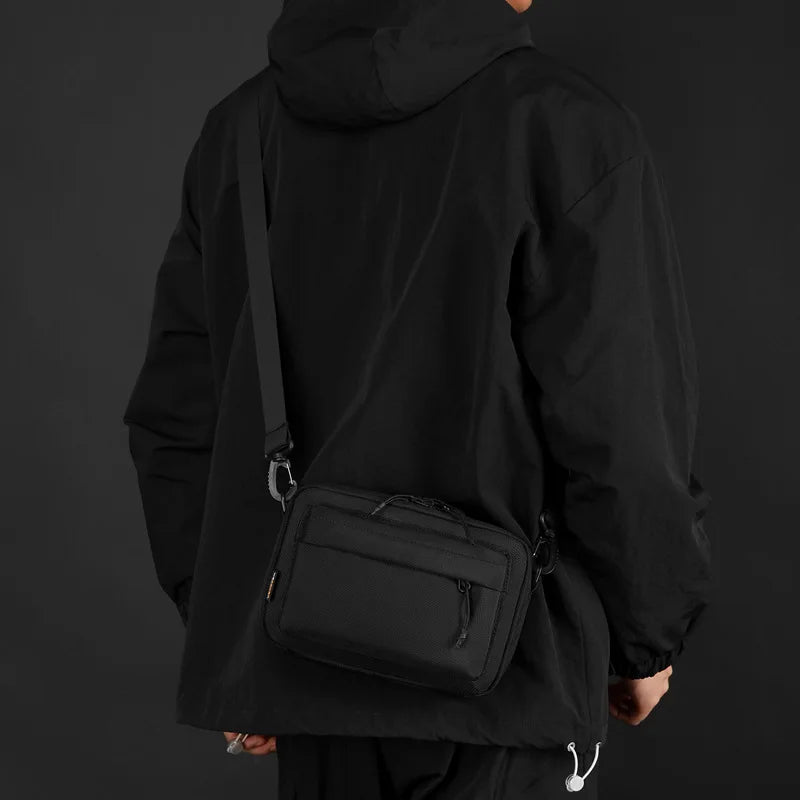 Men S Waterproof Nylon Cloth Shoulder Bag Leisure Commuting Light Oblique Span Large Capacity