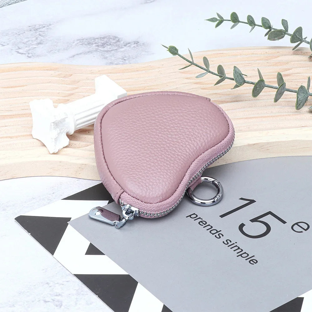 Leather Purse Lady Creative Love Earphones Coin Storage Bag Schoolbag Pendant Mini Simple Small