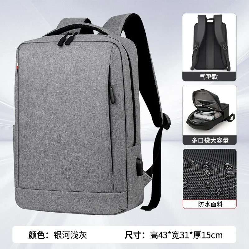 Large Capacity Men Shoulder Women Backpack Multi-Function Commuting Travel Schoolbag Waterproof
