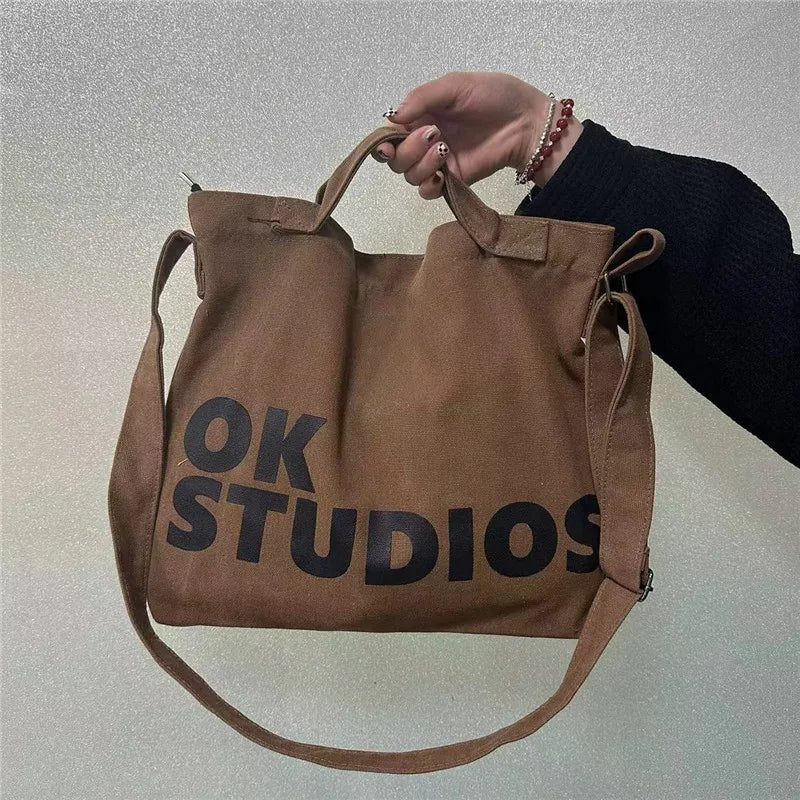Canvas Messenger Bag – Vintage Retro Large Capacity Shoulder Bag