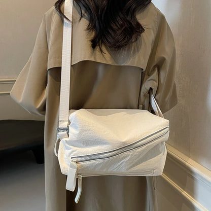 Nylon Sling Tote Bag Casual Convertible Backpack Chest Crossbody Adjustable Strap Women Handbag