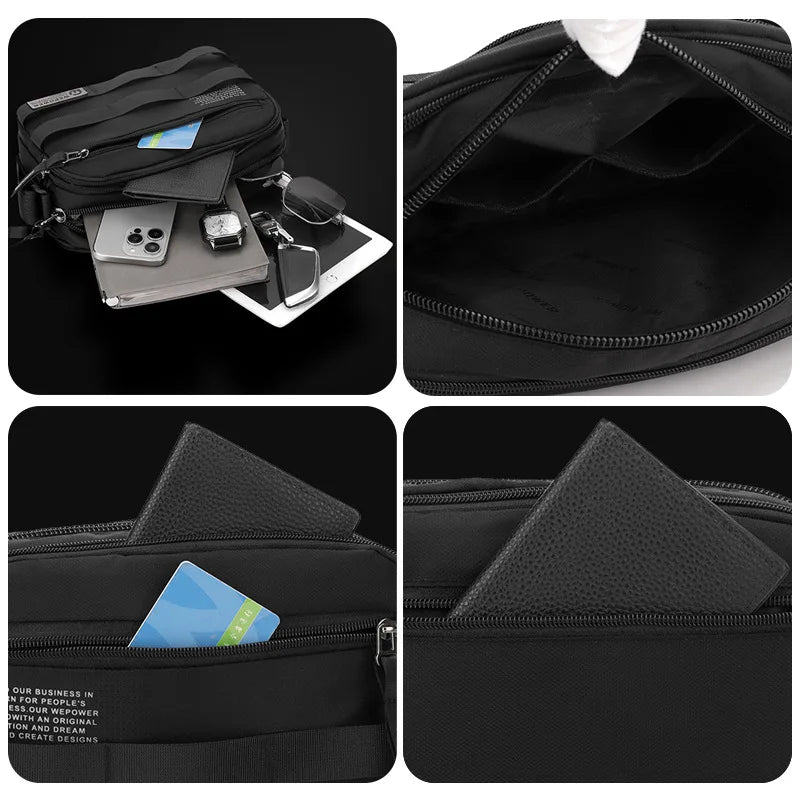 Nylon Commuter Business Wear-Resistant Shoulder Bag Men S Leisure Travel Splash-Proof Crossbody