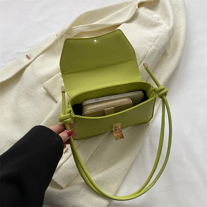 Stylish Versatile Shoulder Underarm Bag Simple Metal Buckle Handbag Messengerbag