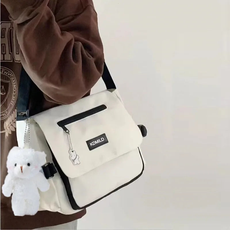 Top Oxford Diagonal Cross Bag Youth Casual Version Ladies Canvas Shoulder Solid Color Women