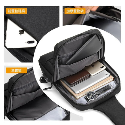 Fashionable Men S Chest Bag Light Leisure Women Cross Body Oxford Cloth Waterproof Shoulder
