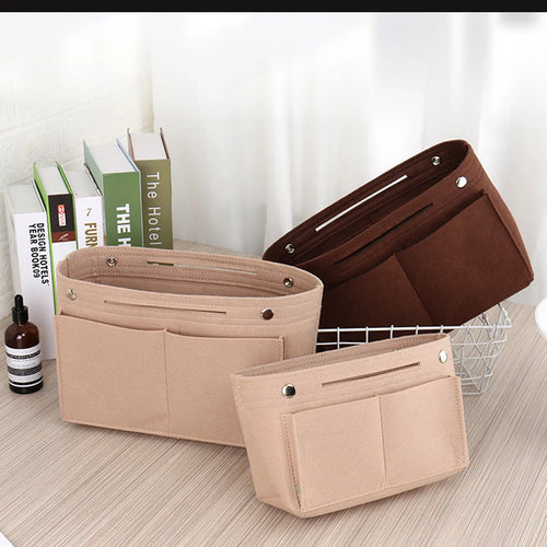 Felt Handbag Organizer Insert Liner Lightweight Multi Compartment Purse Shaper Travel Bag Inliner