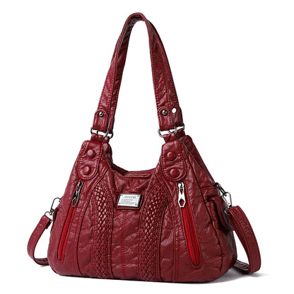 Women S Tote Bag Large-Capacity Handbag Horizontal Soft Leather Women S Single-Shoulder Bag - Soft