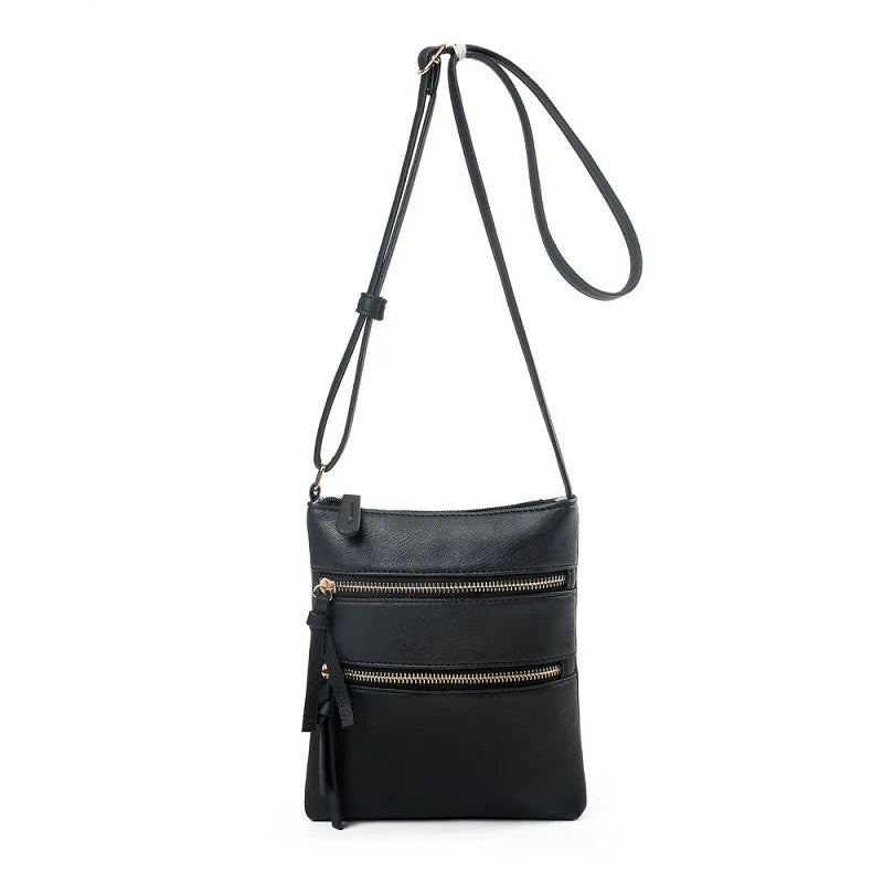 Crossbody Bag for Women – Multi Pocket Faux Leather Shoulder Purse