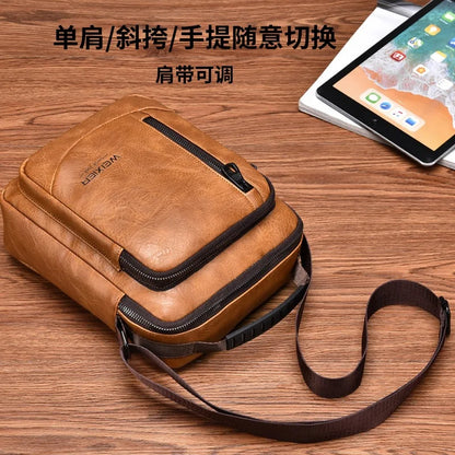Men S Leisure Retro Cross-Body Large-Capacity Mobile Phone Carry-On Items Storage Waterproof