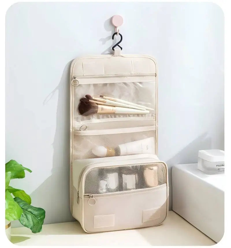 Portable Hook Toilet Bag Multi Functional Travel Waterproof Wear Resistant Layer Storage Large