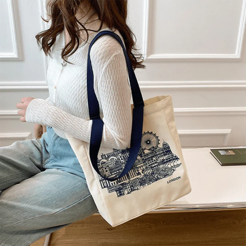 Canvas Tote Bag – Large Literary Shakespeare Shoulder Bag