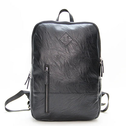 Pu Leather Large-Capacity 14-Inch Computer Backpack