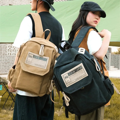 Wear-Resistant Canvas Large-Capacity Men S Backpack