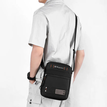 Nylon Waterproof Men S Shoulder Bag Multi-Layer Wear-Resistant Light Leisure Travel - Waterproof