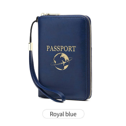 Multi-Functional Zipper Passport Holder Rfid Anti-Magnetic Passport Global Travel Storage Document