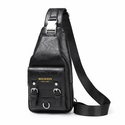 Men S Cross-Body Bag One Shoulder Large Capacity Mobile Phone Storage Zipper Buckle Waterproof