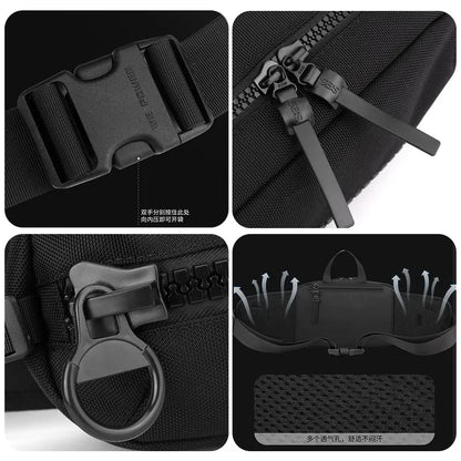 Men S Waist Bag Function Chest Simple Shoulder Large Capacity Diagonal Cross Sports