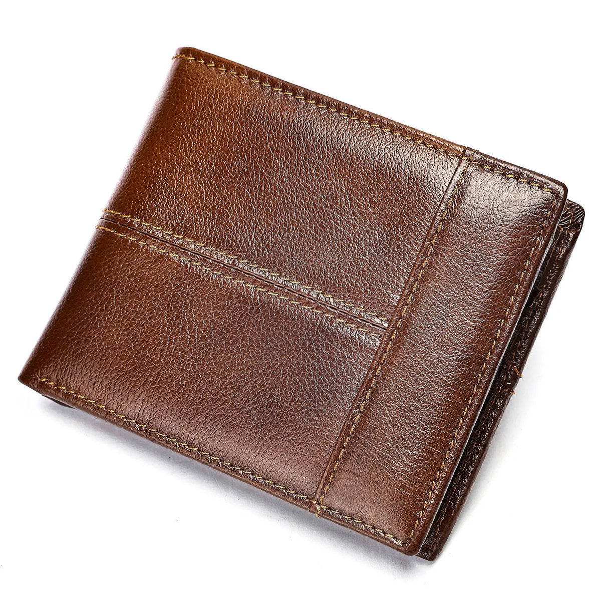 Rfid Card Holder Men S Genuine Leather Short Wallet