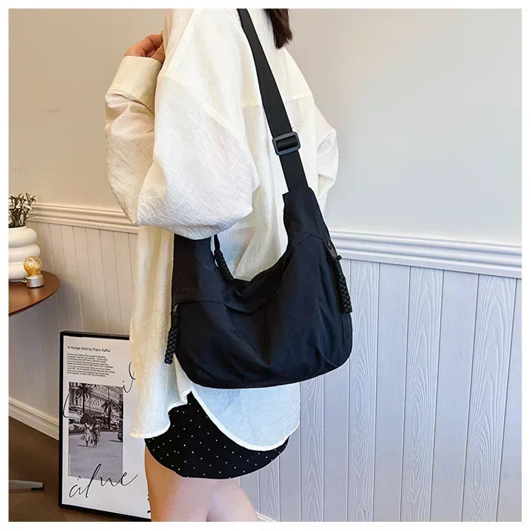 Korean Dumpling Shoulder Bag – Minimalist Hobo Bag for Women