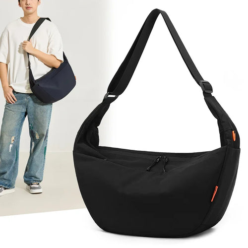 Waterproof Nylon Fabric Simple Dumpling Bag Lightweight Crossbody Bag Casual Large-Capacity