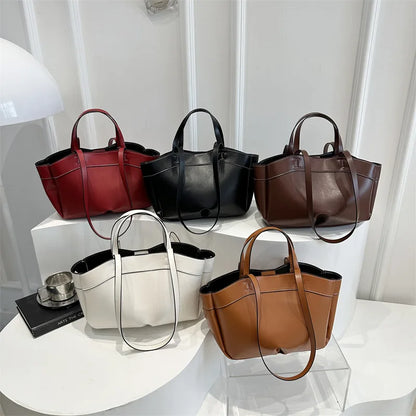 Soft Leather Tote Bag – Women's Large Shoulder Handbag