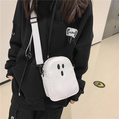 Kawaii Crossbody Bag – Cute Cartoon Canvas Messenger Bag for Women