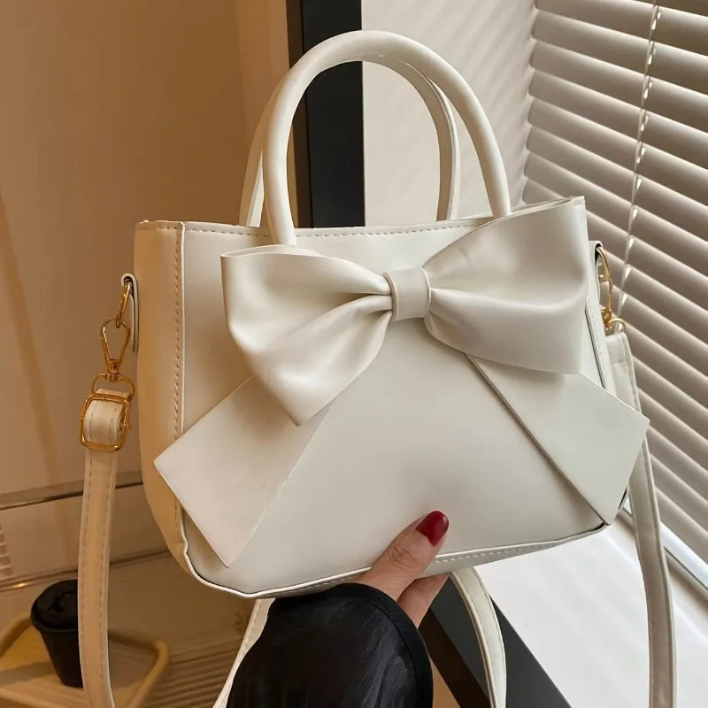 Bow Crossbody Bag – Elegant Handbag with Detachable Strap
