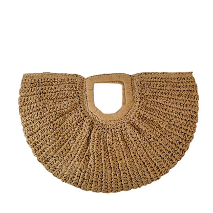 Travel Big Basket Summer Straw Woven Handbag Ladies Large Capacity Beach Bag Handmade Handbags Purse