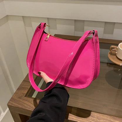 Retro Leather Underarm Bag Women S Handbags Casual Shoulder Purses